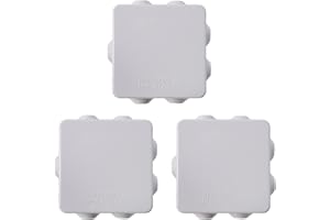 NOHJER 3PCS IP55 Electrical Project Box,85x85x50mm Waterproof Junction Box,ABS Plastic Universal Electrical Project Box Outdoor Indoor Electronics Cable (3PCS IP55 85x85x50mm)