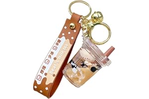 HYKJSHED Kawaii Donut Porte-clés Mignon Bubble Tea - Bear Porte-clés Pendentif Poupée for Fille