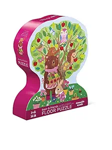 Crocodile Creek Garden Party Observation 36Piece Floor Puzzle in Shaped Tree Box Puzzle