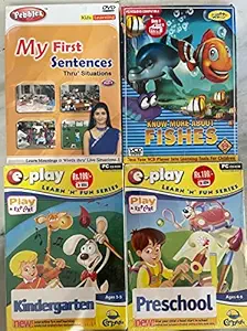 12 English Kids Learning PC DVD Set 2 + 3 Free Kids Movies