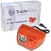 Produktbild Trade-Shop 12V Li-Ion Akku Ladegerät Ladestation Schnellladegerät ersetzt AEG / Milwaukee 48-59-1812, M12, C12C 4932352000 für Milwaukee 48-11-2440 48-11-2402 M12 48-11-2401 C12 B M12 48-11-2411 M12, M12 RED LITHIUM XC 4.0