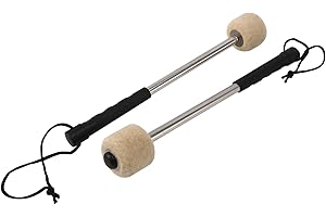 NIEJGAY 2 StüCke Trommel SchläGel Filz Kopf Schlagzeug SchläGel Pauken SchläGel mit Edelstahl,