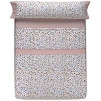 Mora 03D0103 Juego de Sábanas con Bajera, Algodón-Poliéster, Salmon, Matrimonial, 210x270x3 cm