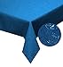 Produktbild Tischdecke blau 90x90cm quadratisch Lotuseffekt, abwaschbar, Schmutz- und Wasserabweisend, eckig - Größe, Farbe & Form wählbar (Rund Eckig Oval)