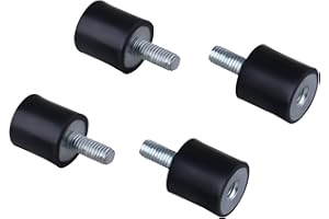 AOMIKITSTU Gummilager M5 4 Stück, 15×15 Anti Vibration Silentblock, M5×12 M5 Gummihalterungen, Stoßdämpfer für Luftkompressoren, Wasserpumpen