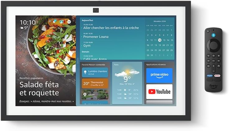 Amazon Echo Show 15 | Écran intelligent Full HD 15,6 pouces avec Alexa, Fire TV intégré et télécommande vocale Alexa