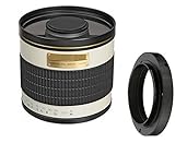 Power^UP 500mm F/6,3 Teleobiettivo fuoco manuale Obiettivo per Sony Alpha SLT A33, A35, A37, A55, A57, 57, 58K, 58Y, A65, 65, A77, 77M2, 77M2Q , 99, A99, A100, A200, A230, A290, A300, A330, A350, A380, A390, A450, A500, A560, A550, A580, A700, A850, A900 (A-Mount) Fotocamera Reflex Digitale