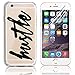 Produktbild iPhone 6S Silikon Hülle,iPhone 6 Hülle,Sunroyal TPU Case Schutzhülle Silikon Crystal Kirstall Clear Case Durchsichtig,Cool Schwarz Black Letter Malerei Muster Transparent Weichem Silikon Schutzhülle Handy Gürtel Tasche Schutzhülle Hülle Case Cover Fall-Abdeckung Etui TPU Bumper Kratzfeste Scratch-Resistant Schale für iPhone 6S/6 (4.7 Zoll) + 1 x Frei Displayschutzfolie