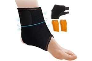 WORLD-BIO Cheville Poche Sac de Gel Glace pour les blessures, Réutilisables pack gel cheville Froid Chaud Thérapie pour Cheville foulée, Tendinite d'Achille, Fasciite plantaire, Anti-Douleur Articulaires