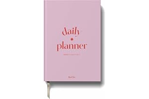 Yop & Tom Undated Daily Diary (A5) - Productivity Planner - Weekly and Daily Organizer with Time Slots - 22 Weeks - Pink and Red