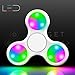 Produktbild Fidget Spinner Toys By Fidget Widgetz EDC Premium EDC Finger Spinner Stainless Steel Bearings Beginner Click-On LED White Classic Trio Hand Spinner For Kids adults Bright 3 Setting LED Lights Desk Toy