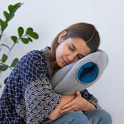 OSTRICHPILLOW-ORIGINAL-Oreiller-cervical-Coussin-de-voyage-pour-dormir-dans-lavion-voiture-et-train-turbo-sieste-accessoire-de-voyage-pour-femme-et-homme-Couleur-Bleu-Sleepy-Blue