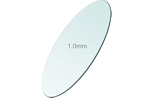 masar - Premium Verres pour Montre - Épaisseur 1,0mm à 2,0mm – Taille 10.0mm (10mm) à 50.0mm (50mm) - Universel – Verre de Cristal Minéral Plat Rond - Made in Japan – (Mesure + 00.1mm) 1 Pc