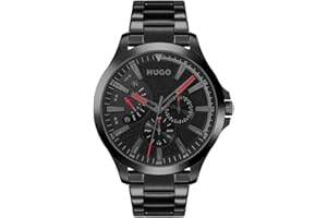 HUGO Analogue Multifunction Quartz Watch for Men with Black Stainless Steel Bracelet - 1530175