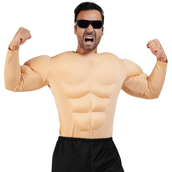 SMITIZEN Muscle Suit with Zip Men's Chest Upper Body Natural