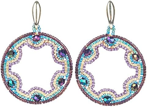 Azuni wave hoop earrings (purple)