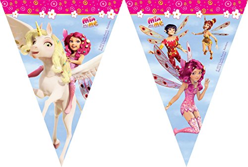 2,3m Wimpelkette * MIA AND ME * für Kindergeburtstag oder Motto-Party // Kinder Geburtstag Plastic Flag Banner Abenteuer in Centopia Pony Einhorn