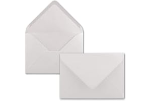 100 Mini Brief-Umschläge - Natur-Weiß - 5,2 x 7,6 cm - Miniatur Kuverts mit Nassklebung für Blumen-Grüße, Grußkarten, Anhänger & Geld-Geschenke - FarbenFroh by GUSTAV NEUSER