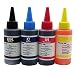 Produktbild No-Name 4 x 100 ml Refill Dye Tinte Kit für Epson T1401 T1404 Workforce 630 633 Inkjet Drucker nachfüllbare Patrone und Ciss