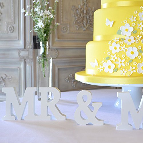 Mr & Mrs Holzbuchstaben Hochzeit Dekoration - 4