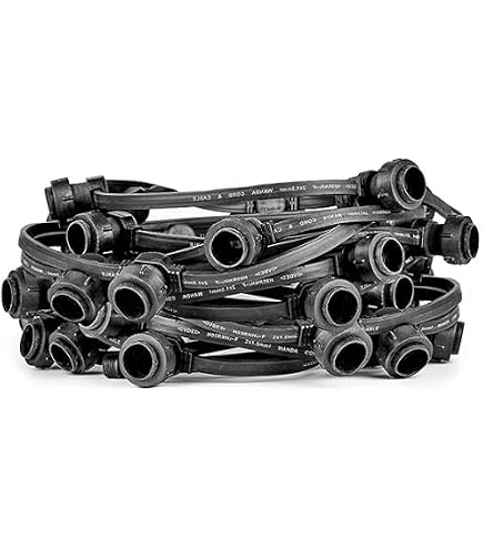 Bausatz Für Lichterkette – 10 Meter Mit 10 E27-Fassungen, Stecker & Endstück – Dunkelgrünes Außenkabel Für Garten & Deko