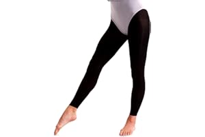 HiFEN® Girls Footless Ballet Tights with Comfort Stretch 40 Denier Black Stretch Elasticated Dance Leggings For Kids Ballet Dance And Gymnastics