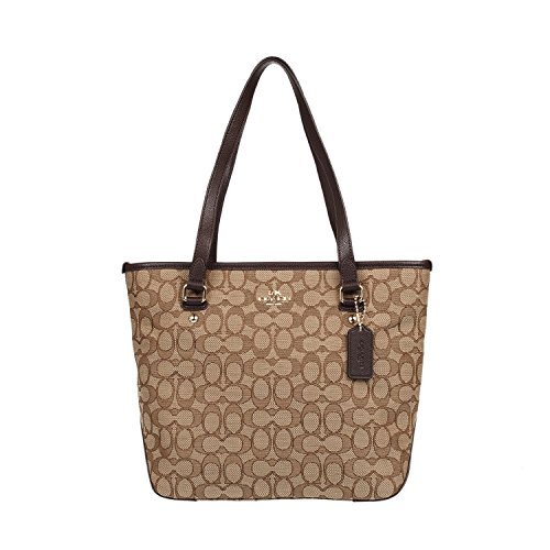Preisvergleich Produktbild Coach Outline Signature Zip Top Tote Shoulder Bag