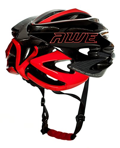 AWE® AWESpeed™ In-Mould Helm Erwachsene Männer Straßen-Radsport 56-58cm Schwarz-rot-Carbon - 3