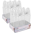Pack of 12 Baby Bottles Silicone Teat Newborns BPA Free 250ml Clear Design