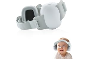 auvstar Versione Aggiornata Cuffie Neonato Antirumore,Protettori Acustici per Neonati,Cuffie Antirumore Bambini,Regolabile Cuffie Antirumore Bambini con Fascia Elastica,Bianco