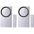 WinCheer 2 Pack Door Window Alarm for Home Antitheft, 4 in 1 Multi-Function Wireless Security System With Magnetic Doorbell Sensor, Time Delay, Loud 110 dB