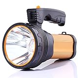 LUMINOSITÀ AD ALTA POTENZA: Cree LED T6 Super Bright ad alte prestazioni, riflettore palmare di livello professionale, la sua distanza di irradiazione è di circa 2600 piedi (800 m). Puoi renderlo come una luce a lungo raggio, facile da cercare per obiettivi.