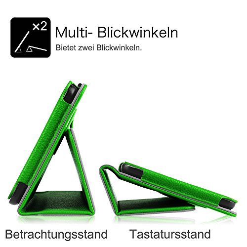 Fintie Odys Syno 8 Hülle Case – Slim Fit Folio Kunstleder Schutzhülle Cover Tasche mit Ständerfunktion und Stylus-Halterung für Odys Syno 20,3 cm (8 Zoll) Tablet-PC, Grün - 7