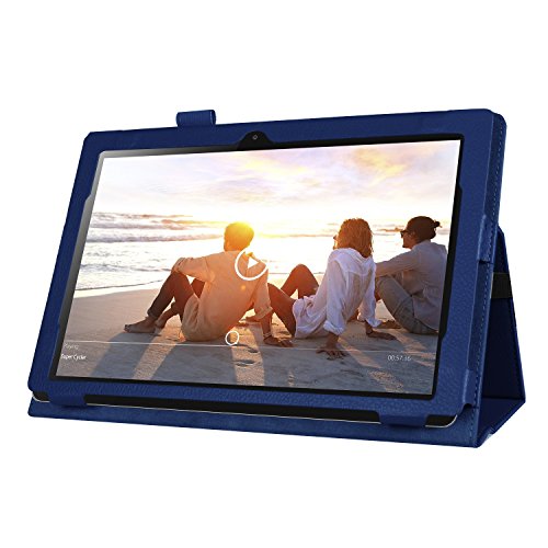 AVIDET Lenovo Miix 320 Hülle Case Etui Tasche, Slim Fit Folio Premium PU Kunstleder Schutzhülle Tasche Etui Smart Cover mit Ständerfunktion für Lenovo Miix 320 Tablet-PC (Blau) - 3