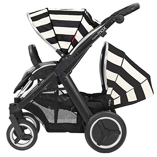 Babystyle Oyster Max 2 Tandem Pushchair - LIE FLAT - Black/Humbug - NEW 2015