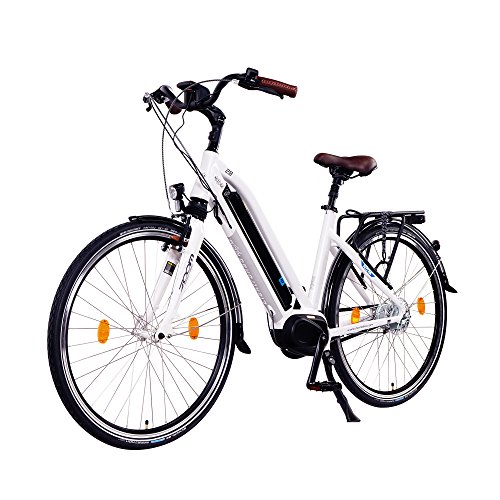 NCM Milano MAX 28″ Zoll Elektrofahrrad Herren/Damen Unisex Pedelec,E-Bike,Trekking Rad, 36V 250W Li-Ion Akku mit 14Ah 504Wh PANASONIC Zellen, Bafang MAX Display & Mittelmotor in glänzend weiß - 3