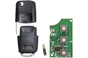 ONETOP1 Mando a Distancia 434MHz ID48 Chip para VW Golf 4 5 6 Jetta Passat T1guan Polo Ibiza Leon Toledo Vario (3B-433MHZ)