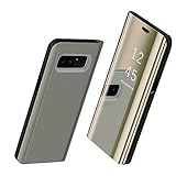 Teryei Coque Samsung Galaxy S8 / S8 Plus/Note 8 Hard PC Housse Miroir/Clapet Coque Armure Dur Rigide Housse Très Mince Anti-Rayures Case Anti-choc dur Cover Bumper (Or, Galaxy S8 Plus)