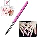 New Nail Art Acrylic Carving Pen NO.8 Crystal Brush Powder Tool Pink