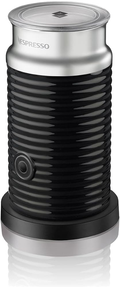 NESPRESSO Aeroccino 3 süt köpürtücü, elektrikli süt köpürtücü, 120 ml kremsi süt köpüğü ve 240 ml sıcak süt için, siyah
