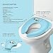 Jerrybox Foldable Travel Potty Seat for Babies, Toddlers Potty Seat, Toilet Training with Carrying Bag (Blue)
