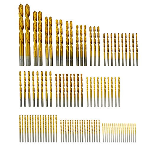 HSS Bohrer Set 99tlg, Ishua Titanium Metallbohrer Spiralbohrer Handspiralbohrer 1.5mm - 10mm