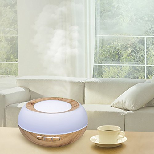 Luftbefeuchter Ultraschall 300ml,GreenClick Luftbefeuchter Humidifier LED Holzmaserung Oil Diffuser Purifier für babay Kinder Schlafzimmer Whonzimmer Büro Aromatherapie usw. - 7