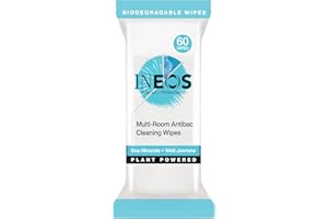 INEOS Next-Gen Antibac Multi-Room Disinfectant Biodegradable 60 Wipes, Sea Minerals + Wild Jasmine, Kills 99.9% of Bacteria + Viruses, Plant Powered, Packaging May Vary