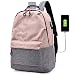 Produktbild LAZ Business Anti-Theft Rucksack, Fashion Ultra Light Canvas mit USB-Ladeschnittstelle Laptop-Rucksack Große Kapazität Canvas Travel Outdoor Rucksack Unisex Schultasche