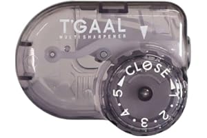 KUTSUWA STAD T'GAAL - Sacapuntas de ángulo ajustable, negro translúcido, 1 unidad (RS036BK), negro translúcido