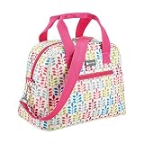 Fácil de transportar, con correa de hombro desmontable, asas grandes y bolsillo delantero con cremallera, para picnic de todos sus essentials