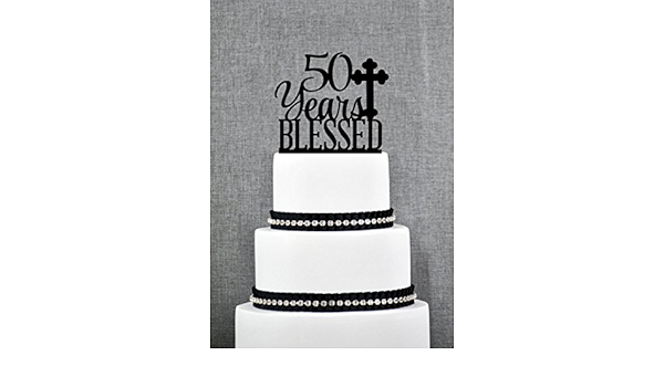 50 Ans Blessed Gateau Pour Homme Classy 50e Anniversaire Gateau Cadeau 50eme Anniversaire Gateau Pour Decorations De Fete D Anniversaire Amazon Fr Epicerie