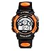 Produktbild Kanpola Erwachsene Jungen Mädchen wasserdicht Digital LED Quarz Alarm Datum Sport Armbanduhr Schlaf Tracker (Orange)