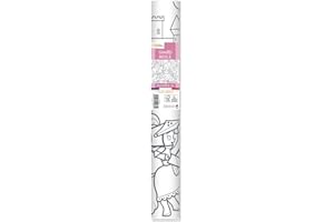 Avenue Mandarine GY080C - Un rotolo 5mx35cm Graffy Roll composto da un poster 90 g prestampato d'un disegno da 50 cm ripetuto 10 volte, Principesse e Cavalieri